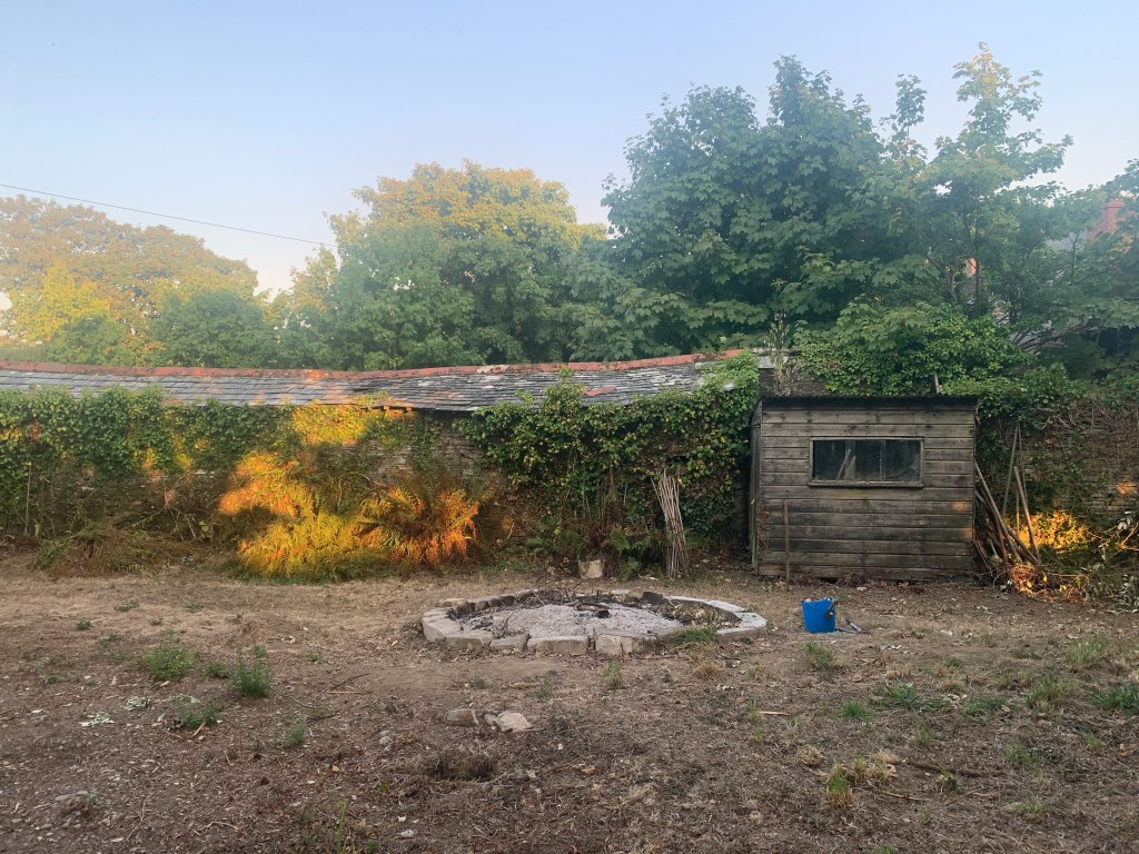 Sunlight falling on the garden walls